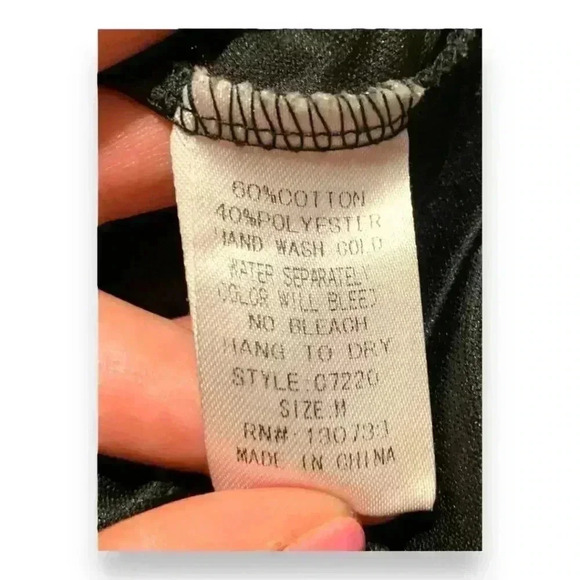 Umgee Women's Medium Black Floral Lace Ruffled Hem Back Detail Sundress - Picture 16 of 16